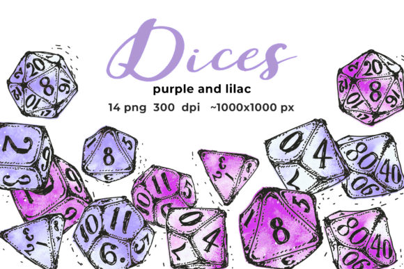 Blue and Purple Dices: A Versatile Illustration for Local Branding