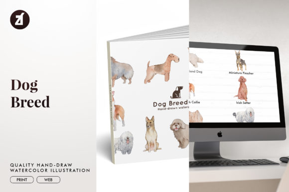 Dog Breed Set8: Illustrations That Bring Pet-Centric Charm to Branding