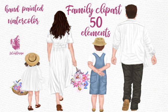 Family Clipart Parents with Kids Flowers: A Brand Designer’s Review for Local Business Branding