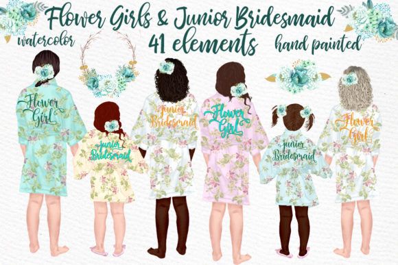 Floral Charm: Flower Girl Illustrations for Crafting & Business