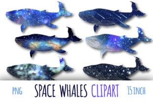 Galaxy Whales Clipart: A Cosmic Touch for Local Branding and Packaging