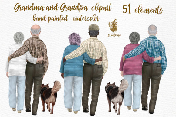 Grandparents Clipart: A Heartfelt Design Asset for Brand Storytelling