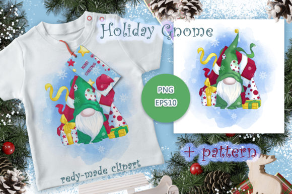 Holiday Gnome Illustration for Branding and Marketing