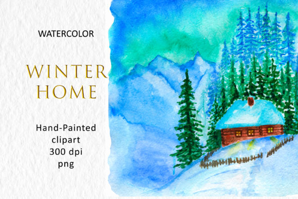 House Winter Holiday Illustrations: Festive Cheer for Crafting & Handmade Business