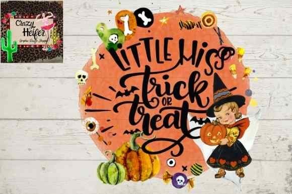 Little Miss Trick or Treat Halloween PNG Illustrations for Content Publishers