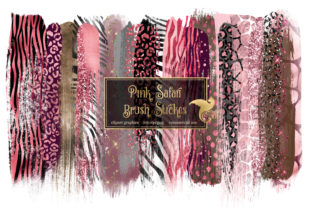 Pink Safari Brush Strokes: Illustrations That Elevate Blog & Editorial Design