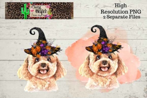 Poodle Halloween Witch PNG: A Spooky-Cute Illustration for Crafters