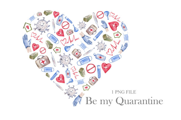 Quarantine Valentine Heart Clipart