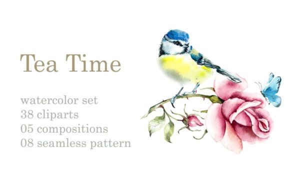 Romantic Tea Time Illustrations for Digital Sellers