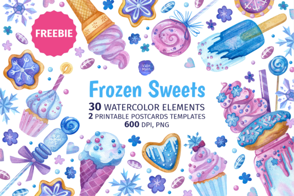Sweets Clipart and Birthday Invitations: A Freebie Design Asset for Joyful Branding